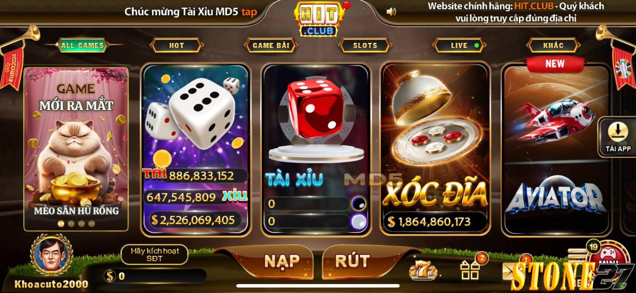 Game bài online Hitclub Baccarat ấn tượng